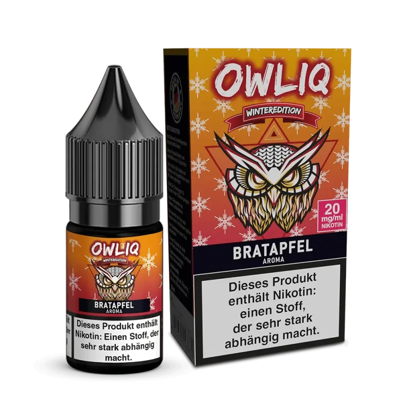 OWLIQ Winteredition Bratapfel Nikotinsalz Liquid 20mg/ml - 10ml Kostenfreie Lieferung