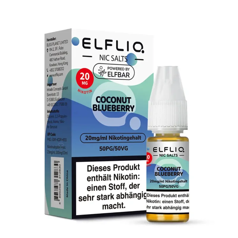Ausverkauf ELFBAR ELFLIQ Coconut Blueberry Liquid 10ml - 20mg