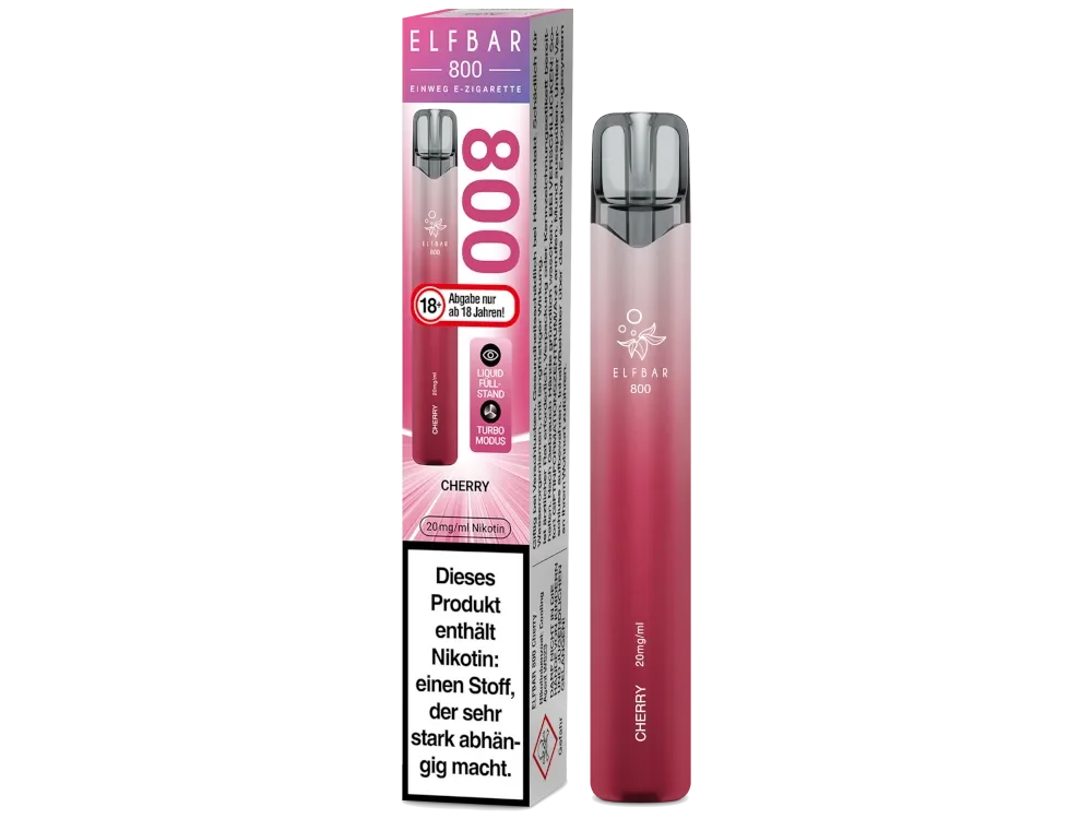 ELF BAR 800 Cherry Einweg E-Zigarette 20mg/ml Neue Ware