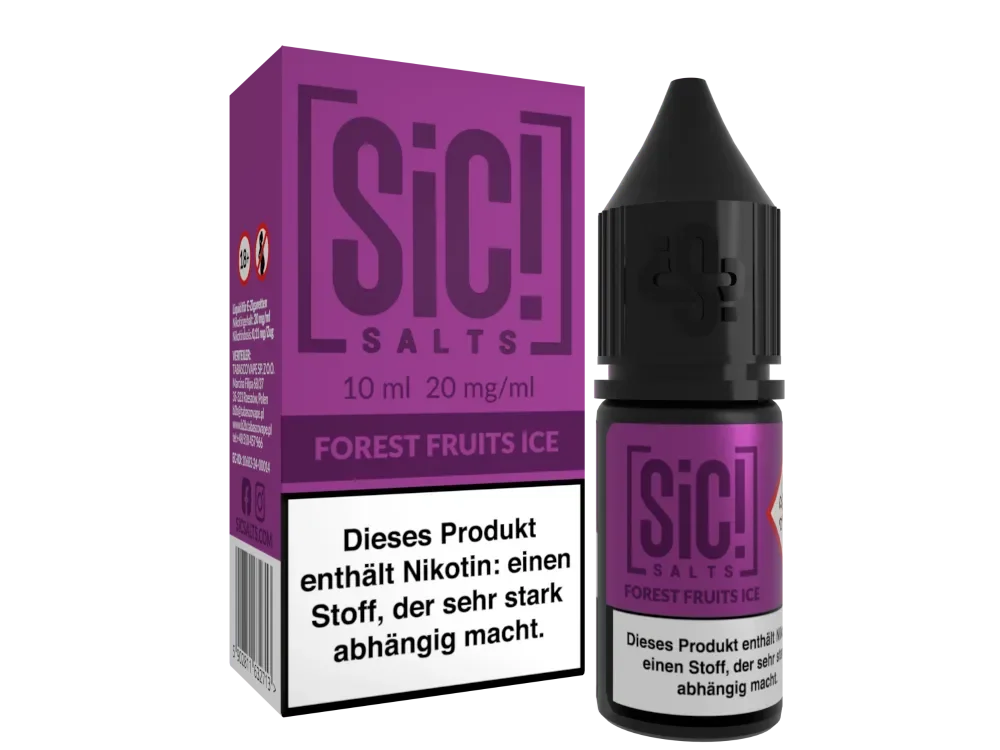 SIC! SALTS Nikotinsalz Liquid 10mg/ml Forest Fruits Ice 10ml Begrenztes Angebot