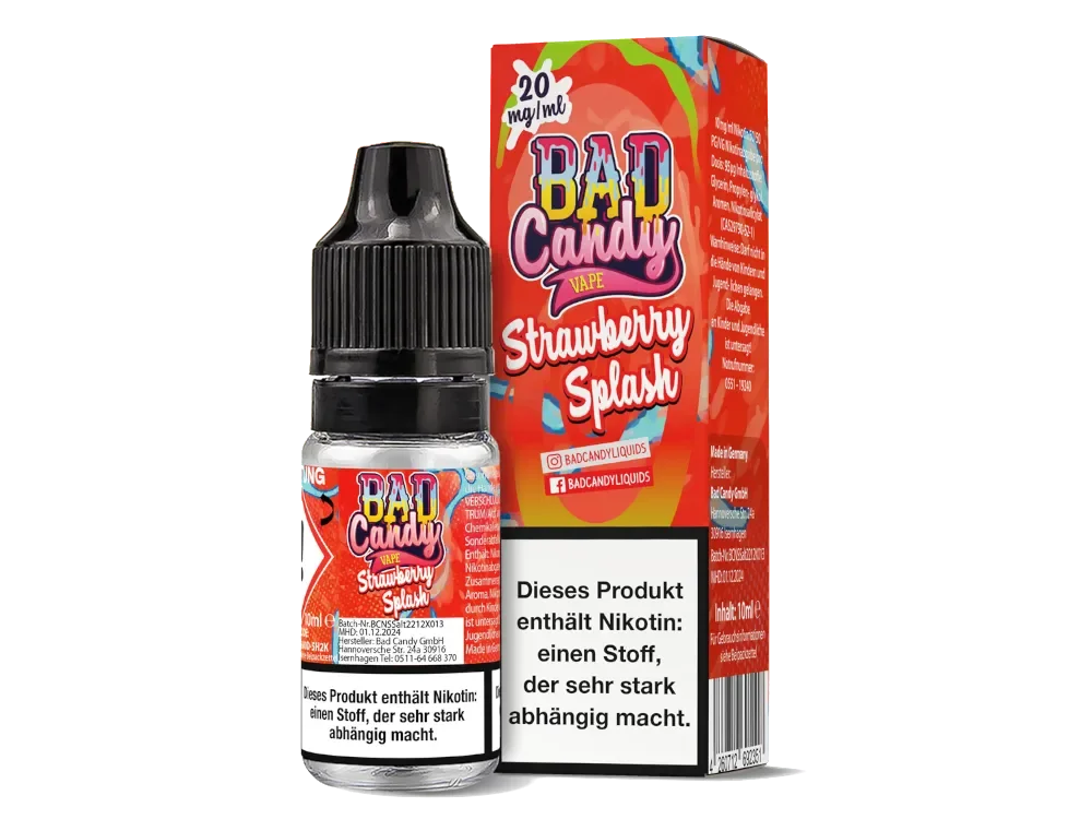 BAD CANDY Strawberry Splash 20mg/ml Liquid 10ml Sale