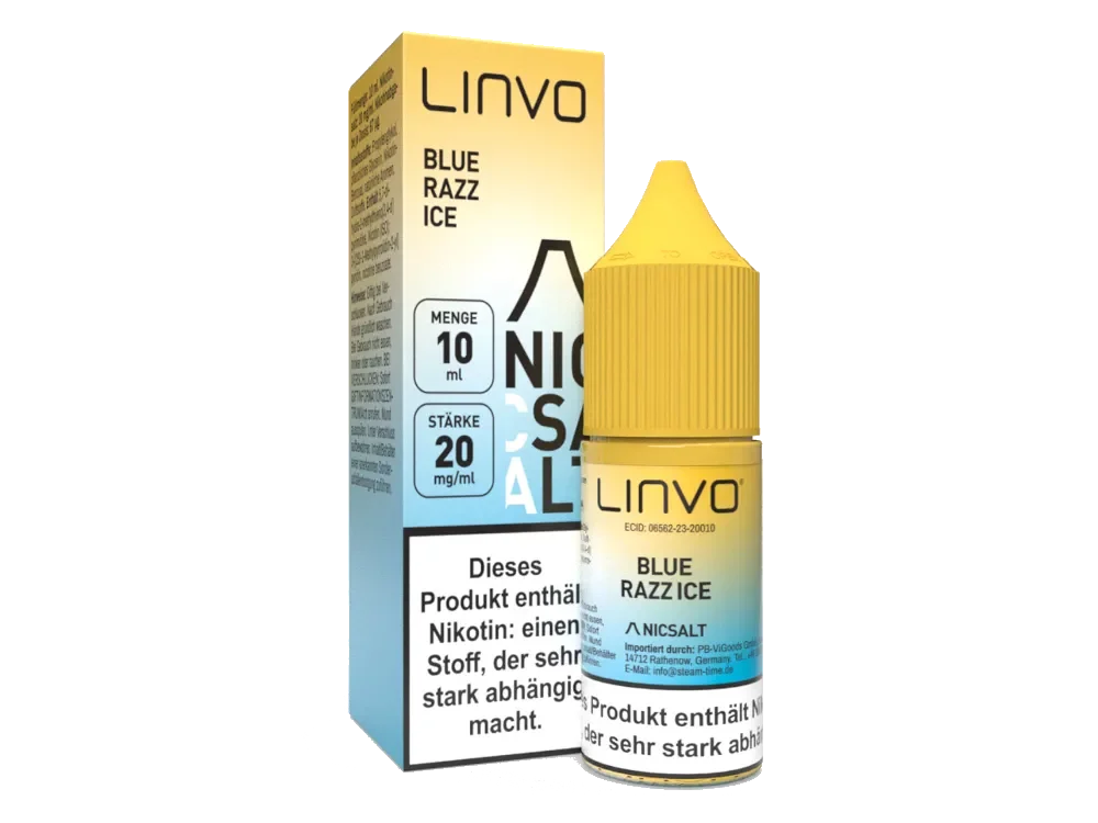 Kostenloser Versand LINVO Blue Razz Ice Liquid mit Nikotinsalz 20mg/ml