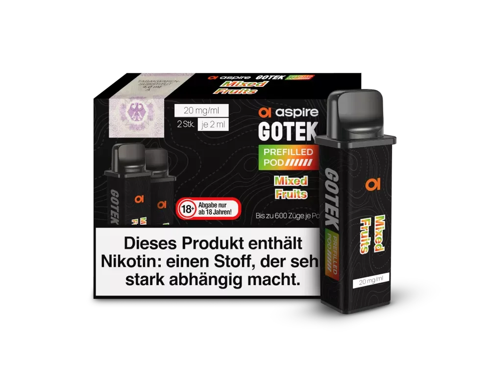 ASPIRE GoTek X Prefilled Pod 2 Stück Mixed Fruits 20mg/ml Beliebt