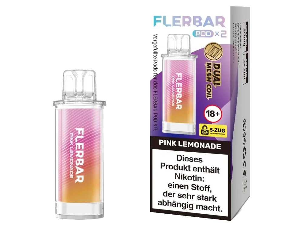 Flerbar Pod Pink Lemonade 20mg/ml Nikotinsalz 2 Stück Expressversand