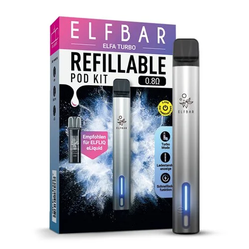 ELFA TURBO by Elf Bar Refill Pod System Aurora Black Heißes Angebot