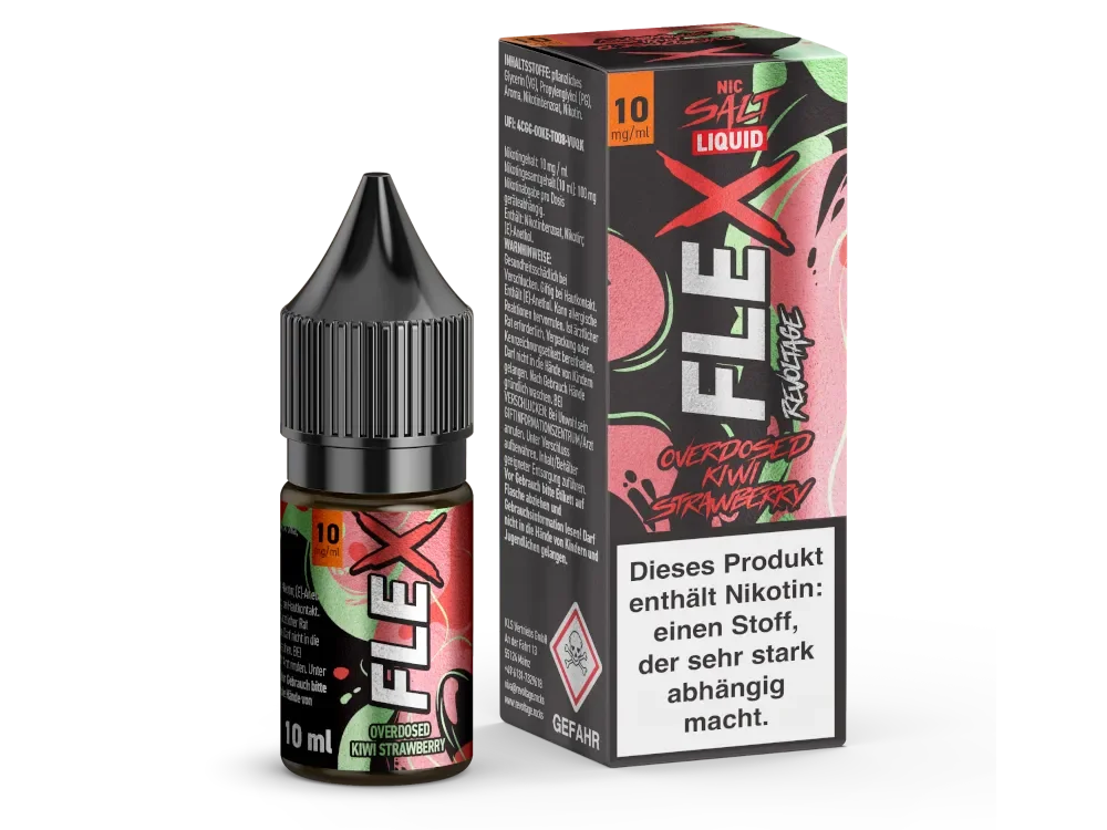 Kiwi Strawberry Overdosed | Revoltage FLEX Liquid 10ml 10mg/ml Saisonangebot