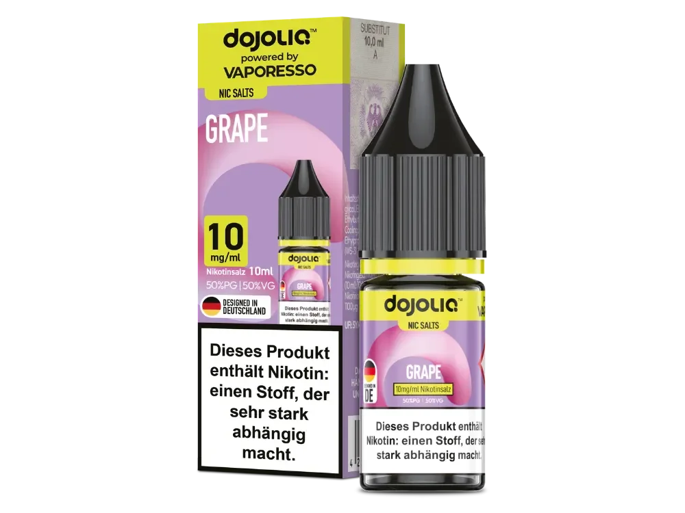 DOJOLIQ Grape Nikotinsalz Liquid 10mg/ml - 10ml Mega-Angebot