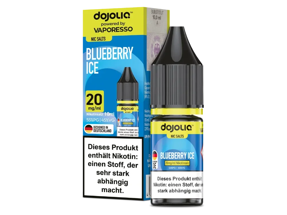 DOJOLIQ Blueberry Ice Nikotinsalz Liquid 20mg/ml - 10ml Preisknaller