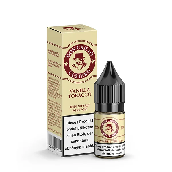Garantierte Lieferung Don Cristo Custard | Vanilla Tobacco | Nikotinsalz Liquid 10mg/ml - 10ml