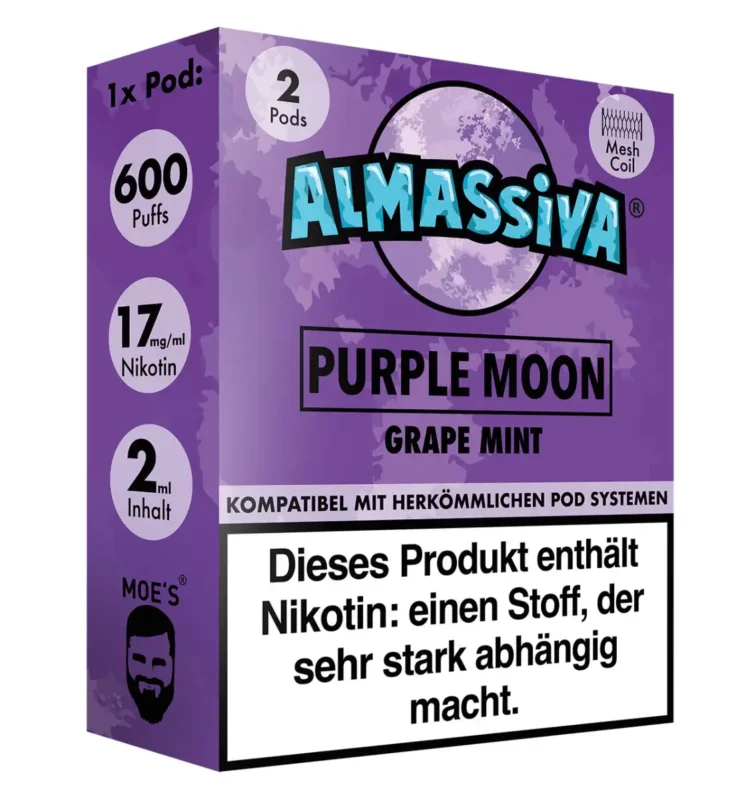 Gratis Versand AL MASSIVA Purple Moon prefilled Pods 17mg/ml - 2 Stück