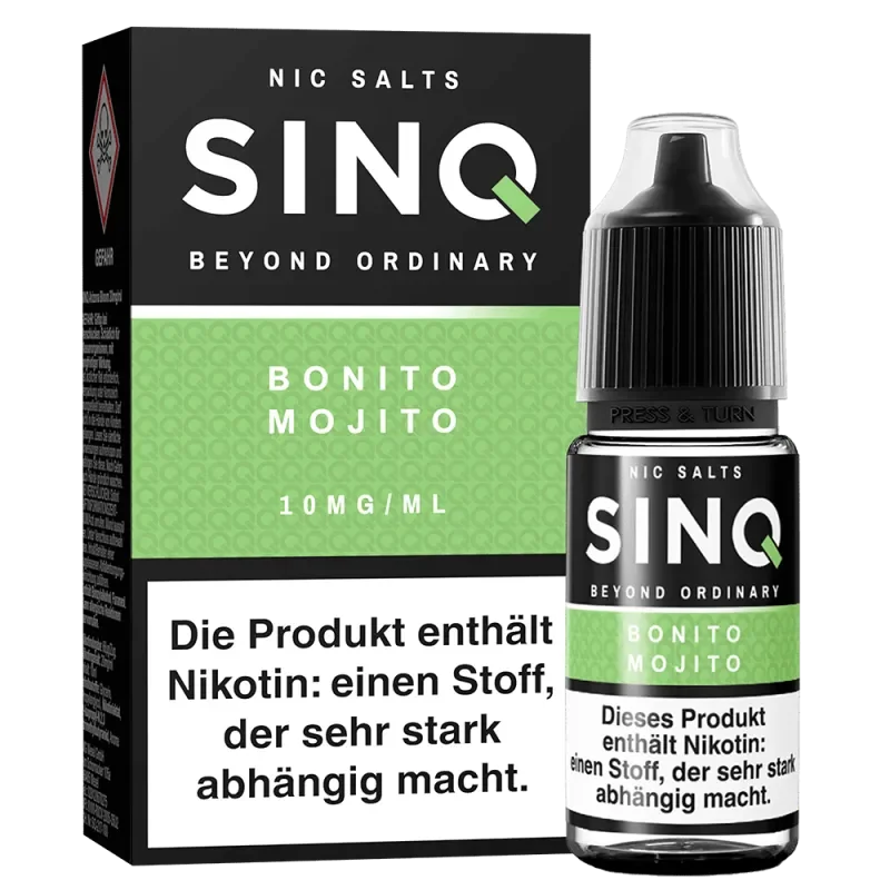 SINQ Nikotinsalz Liquid Bonito Mojito 10mg/ml - 10ml Neuheit