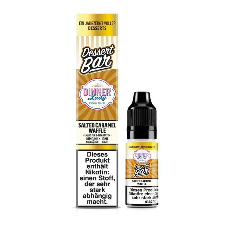 Aktuell DINNER LADY Dessert Bar Salted Caramel Waffle Nikotinsalz Liquid 10mg/ml