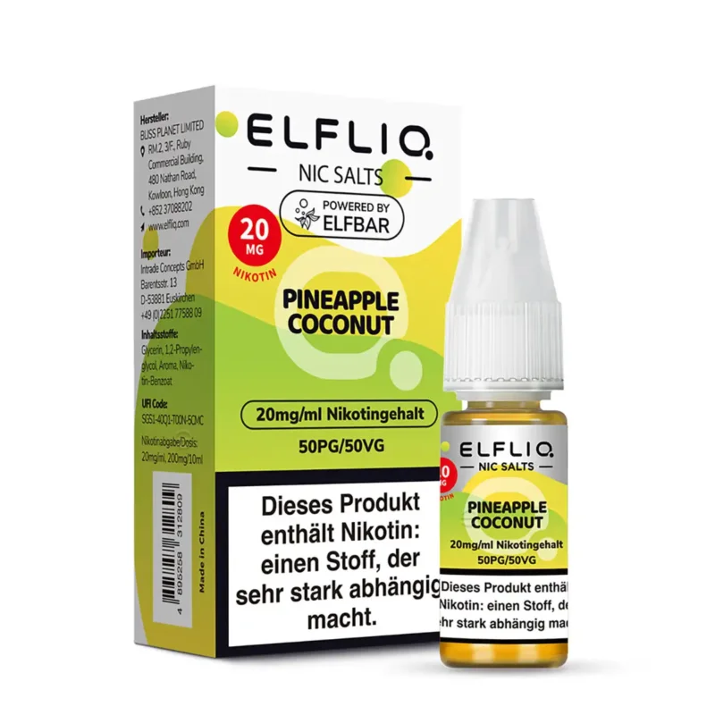 Aktuell ELFBAR ELFLIQ Pineapple Coconut Liquid 10ml - 20mg