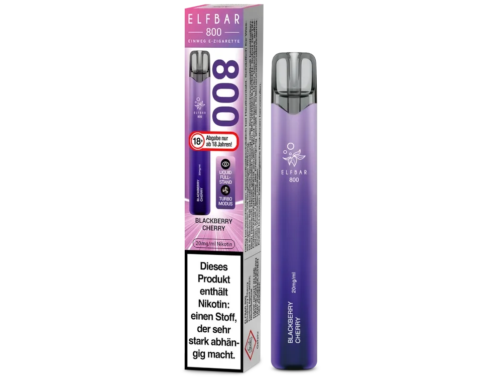 ELF BAR 800 Blackberry Cherry Einweg E-Zigarette 20mg/ml Wochenendangebot