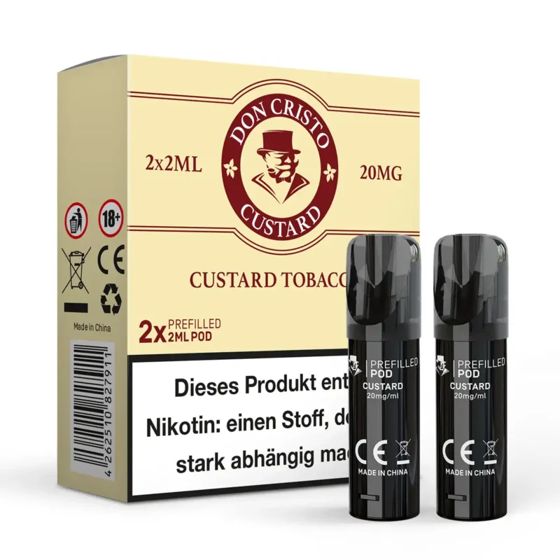 DON CRISTO Custard Tobacco prefilled Pod Doppelpackung 20mg/ml Sale