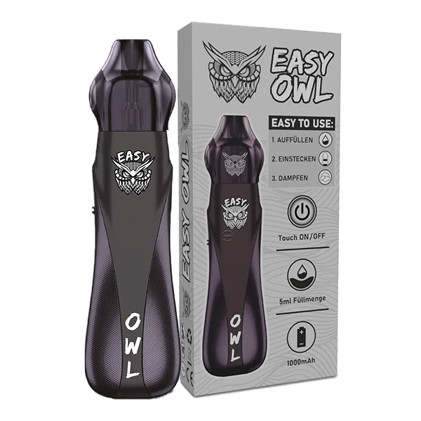 Easy OWL Pod Kit E-Zigarette Podsystem Black Carbon Highlight