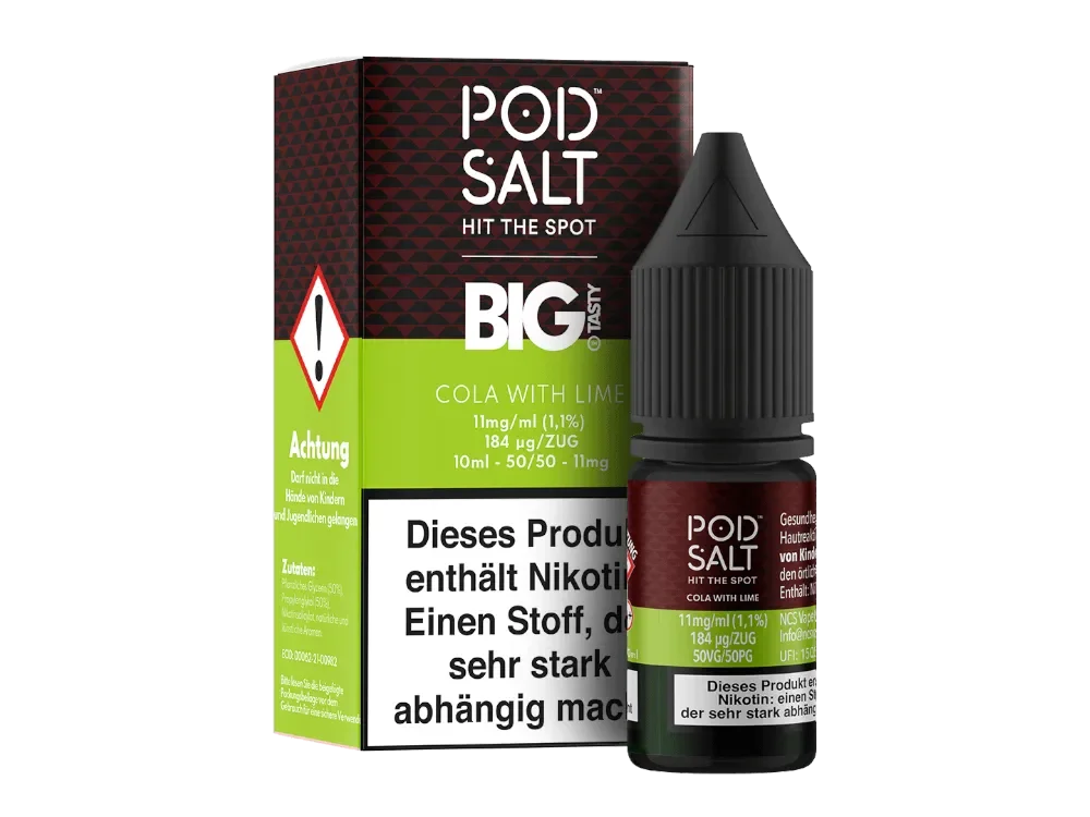 POD SALT Fusion Cola Lime Nikotinsalz Liquid (50/50) 11mg/ml 10ml Online Kaufen