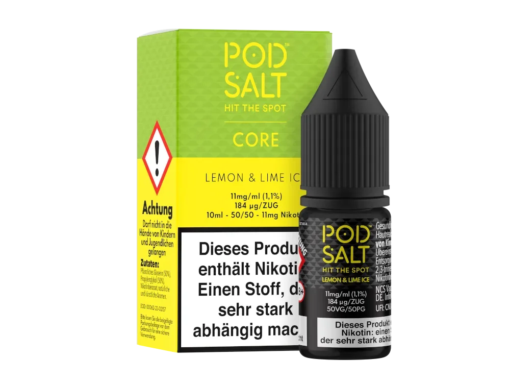 POD SALT CORE Lemon & Lime Ice Nikotinsalz Liquid 11mg/ml - 10ml Top-Angebot