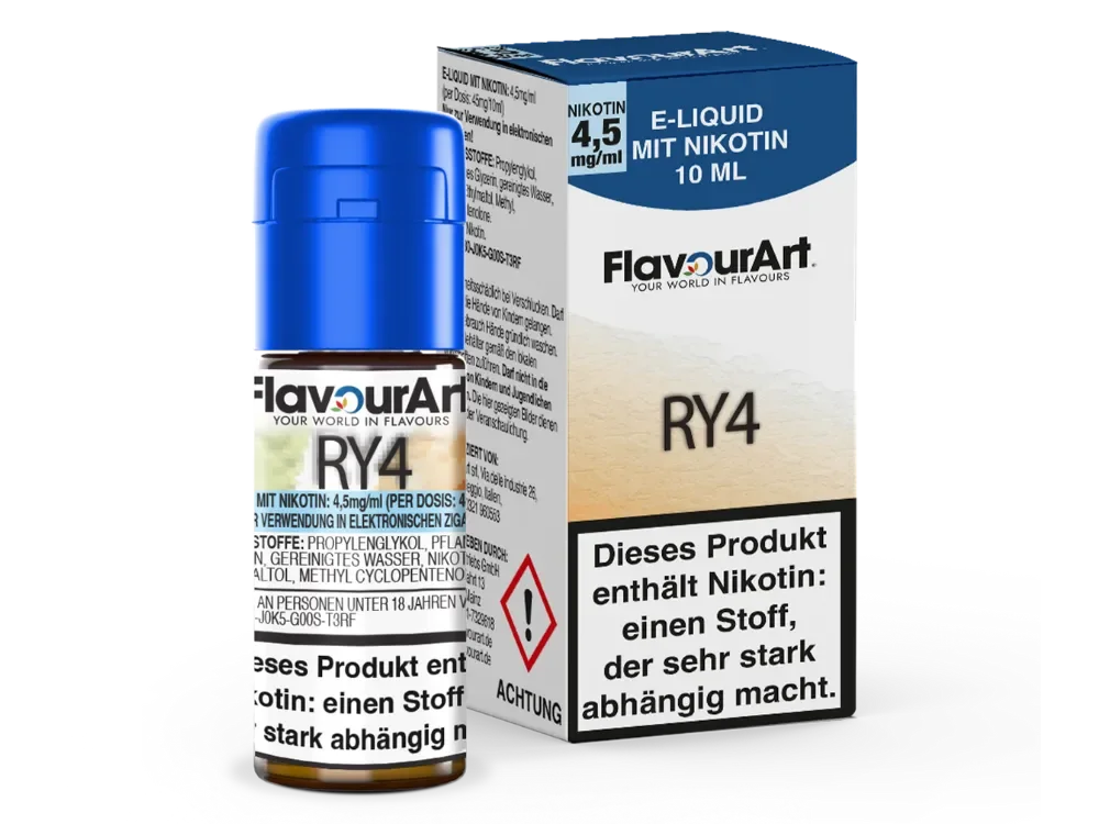 FlavourArt Liquid mit Nikotin RY4 -4,5mg/ml Rabatt