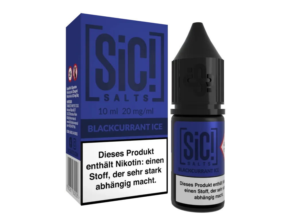 Abverkauf SIC! SALTS Nikotinsalz Liquid 10mg/ml Blackcurrant Ice 10ml
