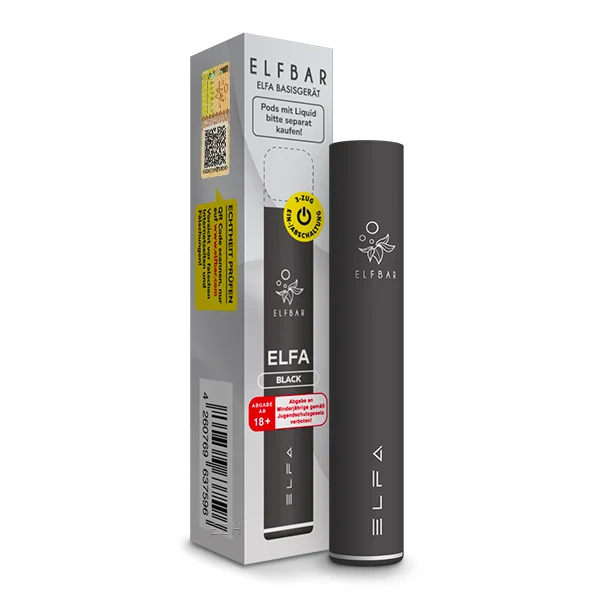 Neue Kollektion Elfbar ELFA E Zigarette AKKU Basisgerät Schwarz