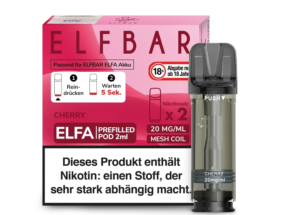 Ausverkauf ELFA Pods Cherry 20mg/ml 2 Stück