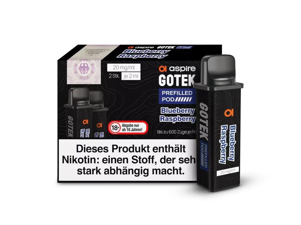 Saisonangebot ASPIRE GoTek X Prefilled Pod 2 Stück Blueberry Raspberry 20mg/ml