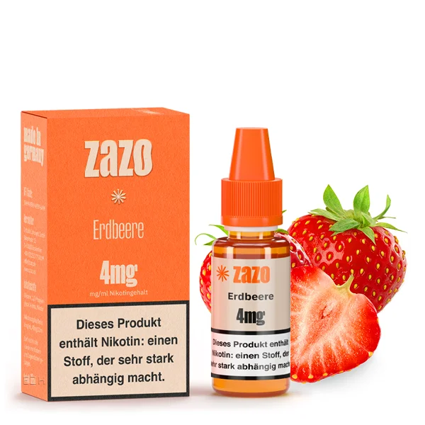 Erdbeere E-Liquid 10ml von ZAZO - Made in Germany Heißes Angebot