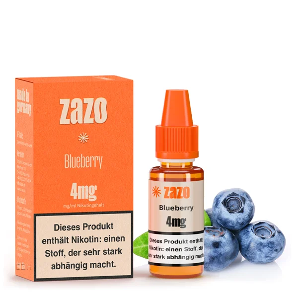 Neu Im Sortiment Blueberry E-Liquid 10ml von ZAZO - Made in Germany