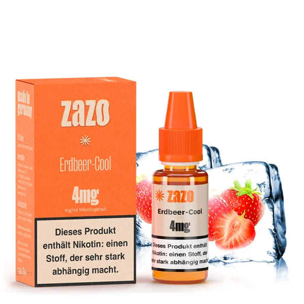 Erdbeer Cool E-Liquid 10ml von ZAZO - Made in Germany Heißes Angebot