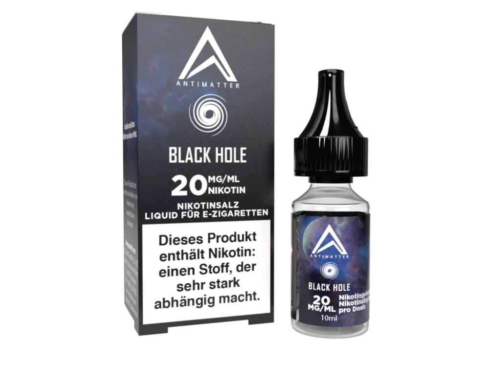 Black Hole Nikotinsalzliquid (Rum & Vanille) - Antimatter Kostenloser Rückversand
