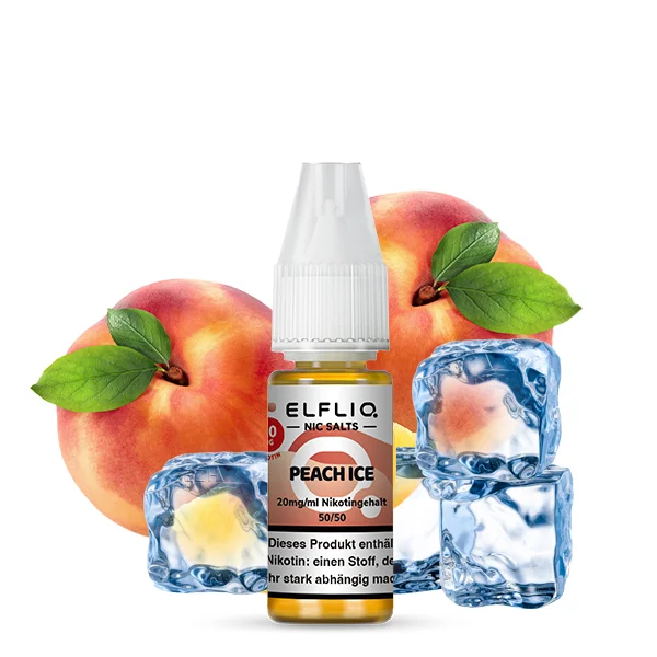 Peach Ice Nikotinsalzliquid (Pfirsich & Frische) - Elfliq (ELFBAR) Geprüft